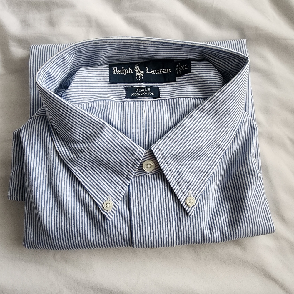 Ralph Lauren pinstripe collar shirt XL